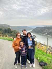 Vlasta Křížová Gallerová with her family