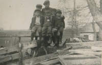 Boys from Trhova Kamenice from the pond above the mill