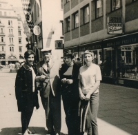 Lydia Mamulová with her family, Munich, 1968