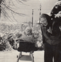 Lidmila with grandmother Julia Rehakova, 1953