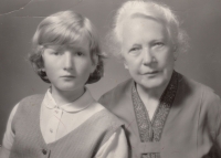 Lidmila with grandmother Julia Rehakova, 1963