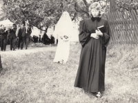 Her first funeral ceremony was the funeral of an 18-year-old boy, Nová Paka, 1972