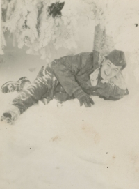 Václav Němeček at the army, 1958