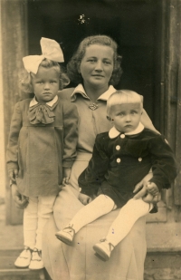 With my mother in 1951