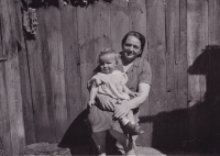 With my mother, 1944