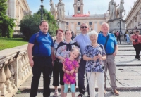 Anežka Kesslerová with her family in Rome, 2022