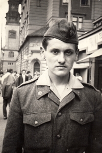 Jan Hradecky during military service, 1967-1968