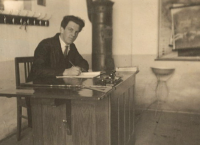 Josef Prchal, father of the witness, as a young teacher, 1932