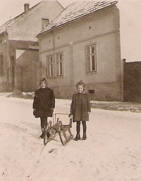 Sestry Jarmila a Želmíra, Kněževes, rok 1943