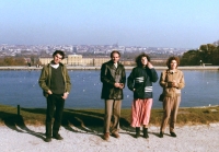 The Živný family in Vienna, 1984, from left: son Pavel, husband Miloš, daughter Lucie and daughter Želmíra