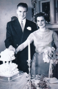 Wedding of brother Vladimir with Hane Zimmer in Canada, 1955