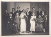 Wedding photograph of Franz Braun with his wife Eliška, 1952