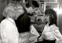 Witness during the welcoming of citizens at the town hall in Chrudim in 1990