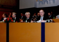 The Congress of the CSS party, of which he was a member, in 1990 at the Palace of Culture in Prague