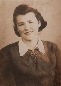 Rosalie Koubová, one year after her release from prison, 1953