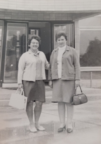 Rosalie Koubová with a friend on holiday, 1972