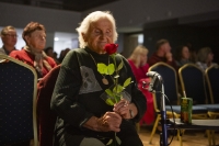 Markéta Šonková during the final Stories of our Neighbours presentation, 2023