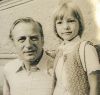 First school day of daughter Irena, Curie's elementary school, 1984