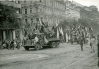 Warsaw Pact invasion in Prague under the Powder Gate