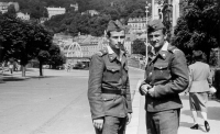 Václav Sobotka at the military service in Mariánské Lázně in 1963