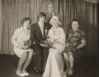 Wedding photo of Helena Bobkova with her second husband, 1977