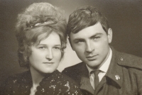 Helena Bobková with her brother, 1960s