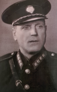 František Zeman, father as chairman of the Revolutionary Committee, 1945