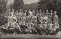 School photos from Lubenec, 9th class, Jiří Hýř in the top row, fifth from the right