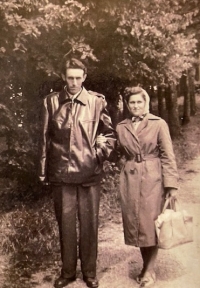 Jan Tomeček and Marie Tomečková in Czechoslovakia, late 1950s