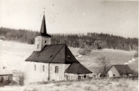 Church of St. Barbara in the neighbouring Zálesí, demolished in 1989