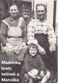 Mother, brother, father and little Marie