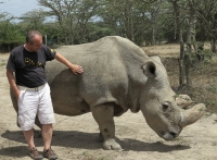 František Pelc with the rarest rhino Cotton in Ol Paieta Reserve in Kenya, 2018