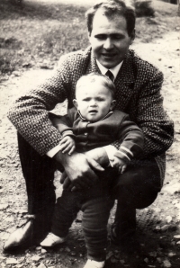 Petr Oravec with his father