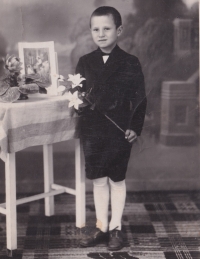 Josef Spácil at Holy Communion, 1938