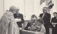 Wedding photograph of Josef Duchoň, 1956