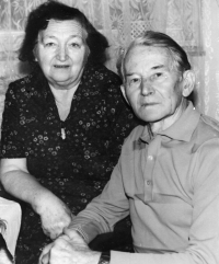 Zdeňka Zalabáková with her father Karel Čurda, ca. late 1980s