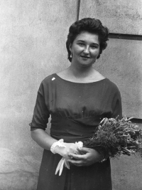 Zdeňka Zalabáková after her graduation in 1957