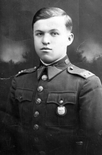 Emilie Kozubíková's father Karel Czudek who died in the Wehrmacht, captured during his military service in the Czechoslovak army, 1936