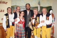 Konrády's bagpipe band and Kabir Bedi, the show's Sandokan