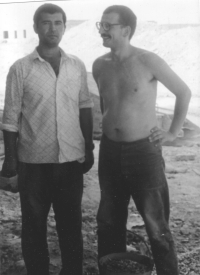 On a student exchange brigade in Fergana (Uzbekistan), where Jan Vaculík worked on the construction of the Azot factory, 1983
