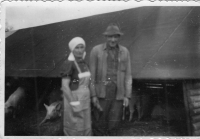 Parents of the witness on the farm in Koráková