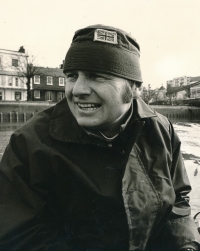 Bohumil Janoušek in 1971 in London during training of his charges on the Thames River