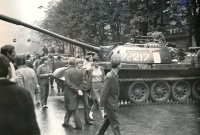 Invasion of Warsaw Pact troops, Wenceslas Square, 21 August 1968