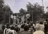 Garden festival as a farewell to the settlement of Pokrok, end of summer 1985