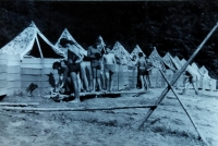 Scout camp Vranová Lhota, 1971