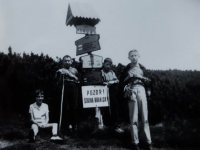 Jan Kouřil second from the left, Roháče, second half of the 1960s