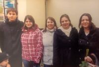 Dobromila Šebestová's children, from left: Václav, Vendula, Tereza, Kateřina, Dobromila, circa 2010