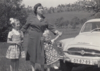 Mother Milada with her daughters, 1961