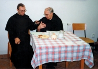 P. Redemptus Valábek with Brother Ivan in Liboc, 2001