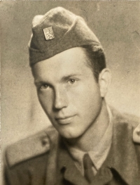 From a military exercise held by students of the Faculty of Geology and Geography of Charles University. Year 1953